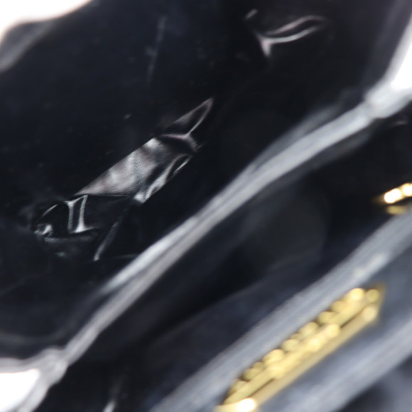 GIVENCHY handbag leather black gold hardware circle logo vintage - Picture 9 of 10